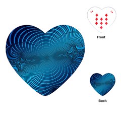 Background Brush Particles Wave Playing Cards (heart)  by Sapixe