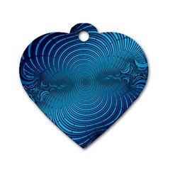 Background Brush Particles Wave Dog Tag Heart (one Side) by Sapixe