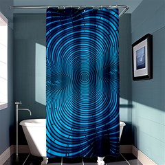 Background Brush Particles Wave Shower Curtain 36  X 72  (stall)  by Sapixe