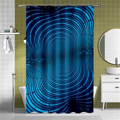 Background Brush Particles Wave Shower Curtain 48  X 72  (small)  by Sapixe