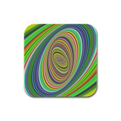 Ellipse Background Elliptical Rubber Square Coaster (4 Pack)  by Sapixe