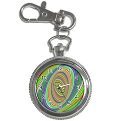 Ellipse Background Elliptical Key Chain Watches