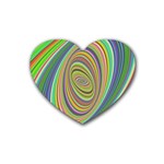 Ellipse Background Elliptical Rubber Coaster (Heart)  Front