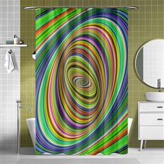 Ellipse Background Elliptical Shower Curtain 48  X 72  (small)  by Sapixe