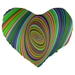 Ellipse Background Elliptical Large 19  Premium Flano Heart Shape Cushions by Sapixe