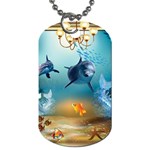 Dolphin Art Creation Natural Water Dog Tag (Two Sides) Front