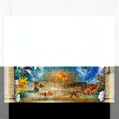 Dolphin Art Creation Natural Water Rectangular Jigsaw Puzzl by Sapixe