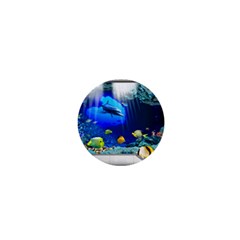 Dolphin Art Creation Natural Water 1  Mini Magnets by Sapixe