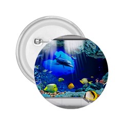 Dolphin Art Creation Natural Water 2 25  Buttons by Sapixe