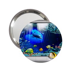 Dolphin Art Creation Natural Water 2 25  Handbag Mirrors by Sapixe