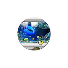 Dolphin Art Creation Natural Water Golf Ball Marker by Sapixe