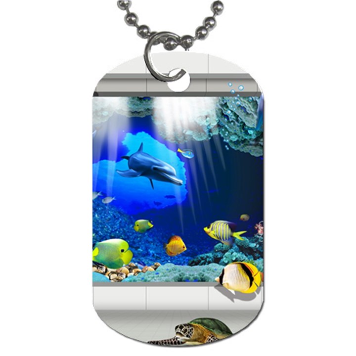 Dolphin Art Creation Natural Water Dog Tag (Two Sides)