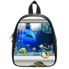 Dolphin Art Creation Natural Water School Bag (small) by Sapixe