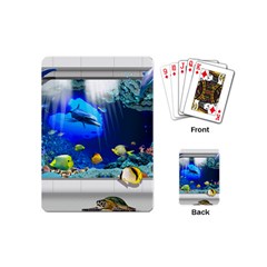 Dolphin Art Creation Natural Water Playing Cards (mini)  by Sapixe