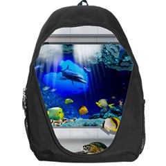 Dolphin Art Creation Natural Water Backpack Bag by Sapixe