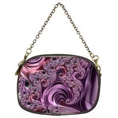 Purple Abstract Art Fractal Chain Purses (two Sides)  by Sapixe