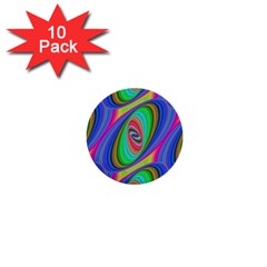 Ellipse Pattern Elliptical Fractal 1  Mini Buttons (10 Pack)  by Sapixe