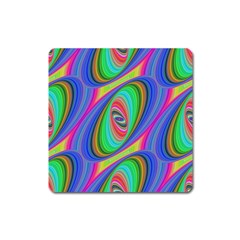 Ellipse Pattern Elliptical Fractal Square Magnet by Sapixe