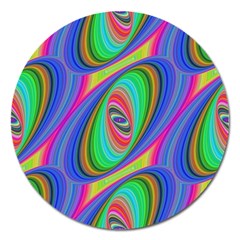 Ellipse Pattern Elliptical Fractal Magnet 5  (round) by Sapixe