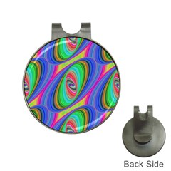 Ellipse Pattern Elliptical Fractal Hat Clips With Golf Markers by Sapixe