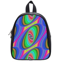 Ellipse Pattern Elliptical Fractal School Bag (small) by Sapixe