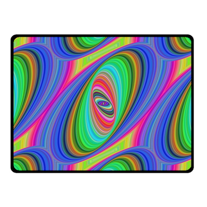 Ellipse Pattern Elliptical Fractal Fleece Blanket (Small)