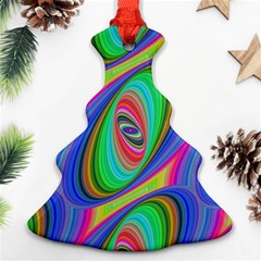 Ellipse Pattern Elliptical Fractal Christmas Tree Ornament (two Sides) by Sapixe