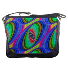 Ellipse Pattern Elliptical Fractal Messenger Bags by Sapixe