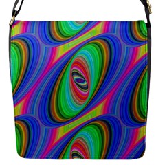 Ellipse Pattern Elliptical Fractal Flap Messenger Bag (s) by Sapixe