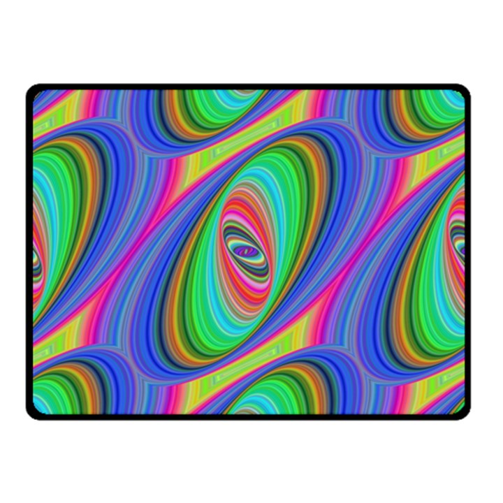 Ellipse Pattern Elliptical Fractal Double Sided Fleece Blanket (Small) 