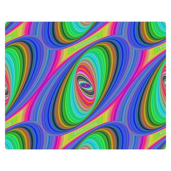 Ellipse Pattern Elliptical Fractal Double Sided Flano Blanket (Medium) 