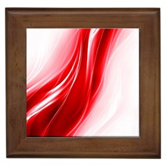 Flame Red Fractal Energy Fiery Framed Tiles by Sapixe