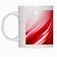 Flame Red Fractal Energy Fiery White Mugs by Sapixe