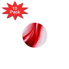 Flame Red Fractal Energy Fiery 1  Mini Buttons (10 Pack)  by Sapixe