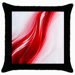 Flame Red Fractal Energy Fiery Throw Pillow Case (black) by Sapixe