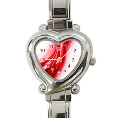 Flame Red Fractal Energy Fiery Heart Italian Charm Watch by Sapixe