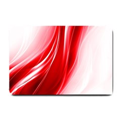 Flame Red Fractal Energy Fiery Small Doormat  by Sapixe