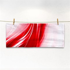 Flame Red Fractal Energy Fiery Hand Towel by Sapixe