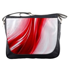 Flame Red Fractal Energy Fiery Messenger Bags by Sapixe