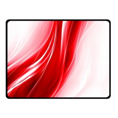 Flame Red Fractal Energy Fiery Double Sided Fleece Blanket (small)  by Sapixe