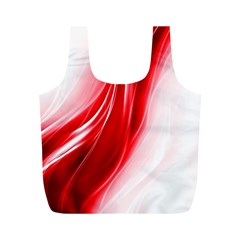 Flame Red Fractal Energy Fiery Full Print Recycle Bags (m)  by Sapixe