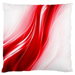 Flame Red Fractal Energy Fiery Large Flano Cushion Case (one Side) by Sapixe