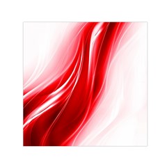 Flame Red Fractal Energy Fiery Small Satin Scarf (square) by Sapixe