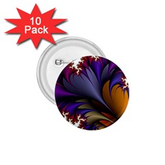 Flora Entwine Fractals Flowers 1 75  Buttons (10 Pack) by Sapixe