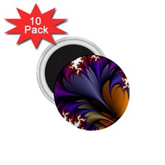 Flora Entwine Fractals Flowers 1 75  Magnets (10 Pack)  by Sapixe