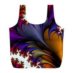 Flora Entwine Fractals Flowers Full Print Recycle Bags (l)  by Sapixe