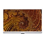 Copper Caramel Swirls Abstract Art Business Card Holders Front