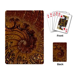 Copper Caramel Swirls Abstract Art Playing Card