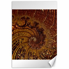 Copper Caramel Swirls Abstract Art Canvas 20  X 30   by Sapixe