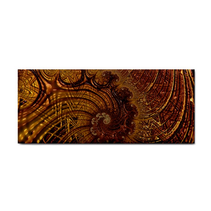 Copper Caramel Swirls Abstract Art Hand Towel